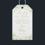 Lucky In Love St. Patrick's Day Bridal Shower Gift Tags<br><div class="desc">Celebrate in style with these sweet, modern and very trendy "Lucky in Love" bridal shower gift tags. The design features green watercolor love hearts with matching easy to personalise wording which is perfect for a St. Patrick's day or Irish themed wedding celebration. Matching items can be found in the collection....</div>