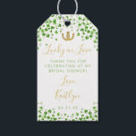 Lucky In Love St. Patrick's Day Bridal Shower Gift Tags<br><div class="desc">Celebrate in style with these sweet, modern and very trendy "Lucky in Love" bridal shower gift tags. The design features green watercolor clover leaf shamrocks with an interlocking set of lucky horseshoes and matching easy to personalise wording which is perfect for a St. Patrick's day or Irish themed wedding celebration....</div>
