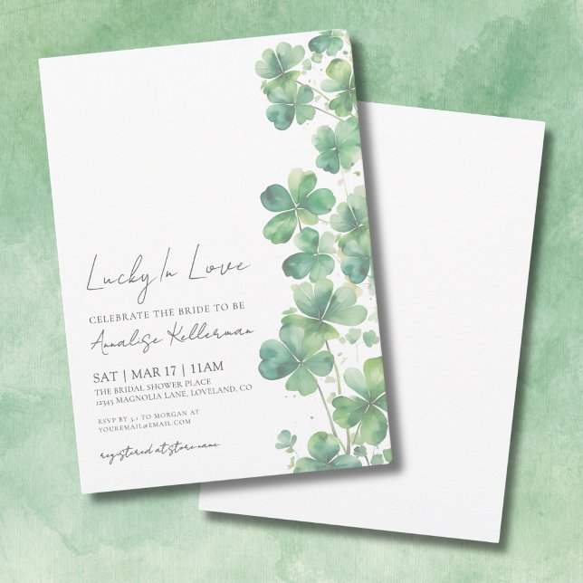 Lucky In Love St. Patrick's Day Bridal Shower Invitation (Lucky In Love St. Patrick's Day Bridal Shower Invitation)