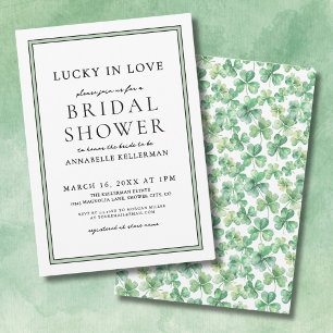 Lucky In Love St. Patrick's Day Bridal Shower Invitation