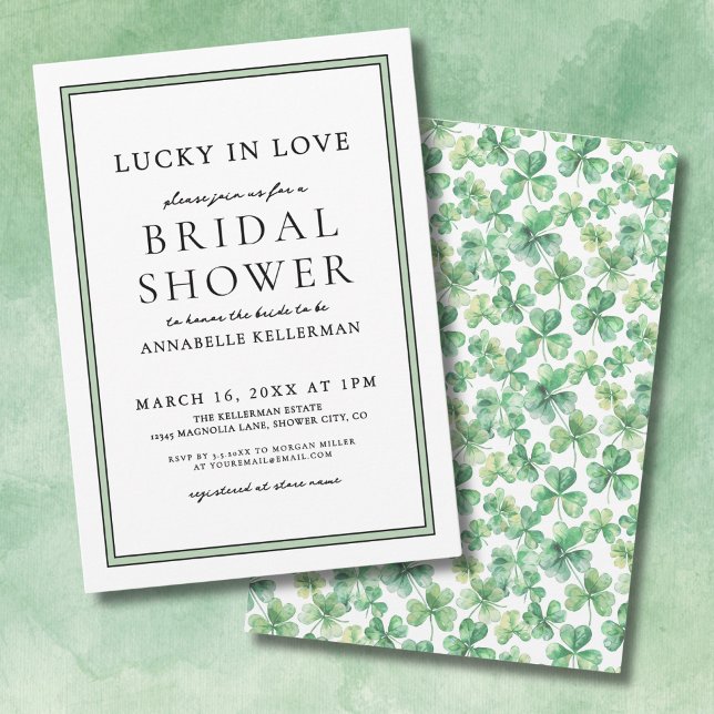 Lucky In Love St. Patrick's Day Bridal Shower Invitation (Lucky In Love St. Patrick's Day Bridal Shower Invitation)