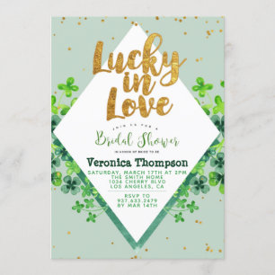 Lucky in Love St. Patrick's Day Bridal Shower Invitation