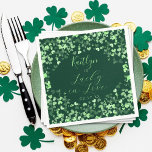 Lucky In Love St. Patrick's Day Bridal Shower Napkin<br><div class="desc">Celebrate in style with these elegant and very trendy bridal shower napkins. This design is easy to personalise with your special event wording and your guests will be thrilled when they see these fabulous napkins. Matching items can be found in the collection.</div>