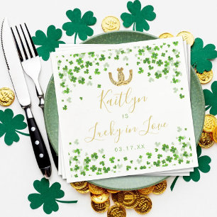 Lucky In Love St. Patrick's Day Bridal Shower Napkin