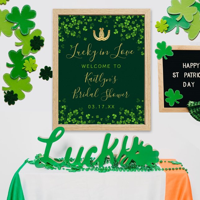 Lucky In Love St. Patrick's Day Bridal Shower Poster (Creator Uploaded)