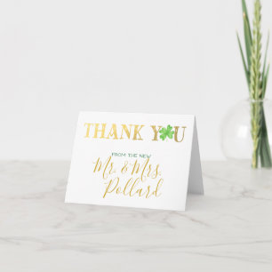 Lucky in Love   Thank You Note Card