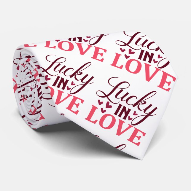Lucky In Love Valentine Tie (Rolled)