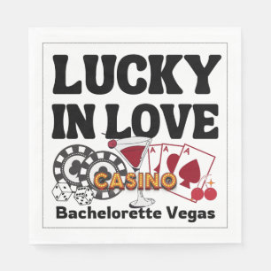Lucky In Love Vegas Bachelorette Napkin