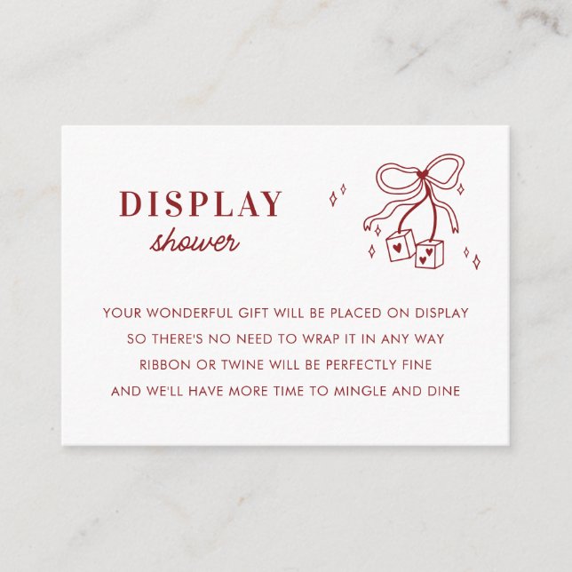 Lucky in Love Vegas Casino Display Bridal Shower Enclosure Card (Front)