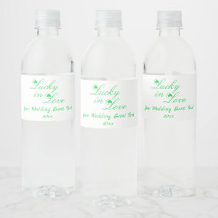 Lucky In Love Water Bottle Label