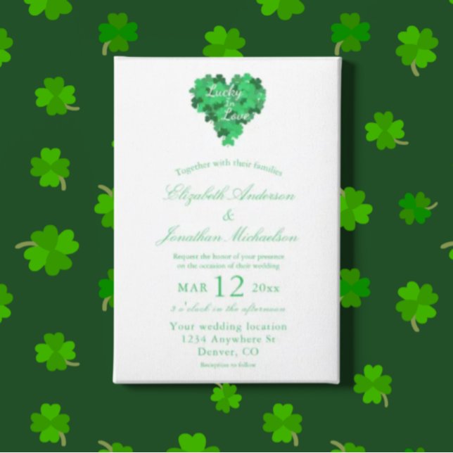 Lucky In Love Wedding Invitation (Creator Uploaded)
