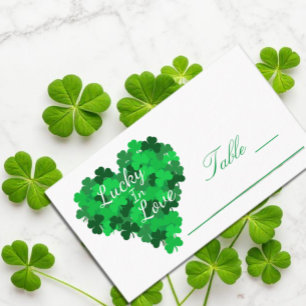 Lucky In Love Wedding Place Card