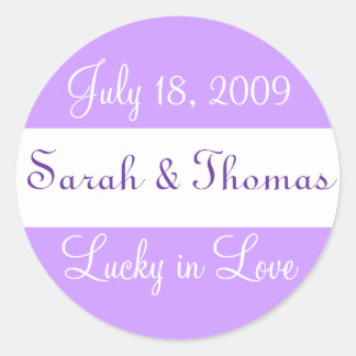 "Lucky in Love" Wedding Sticker