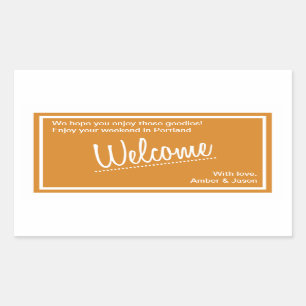Lucky In Love -  Welcome Bag Sticker - Tangerine