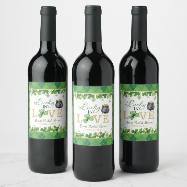 Lucky in Love Wine Label (Bottles)