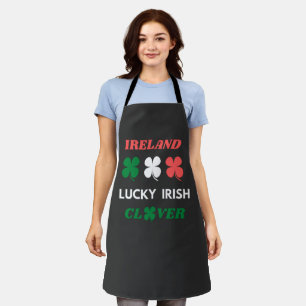 Lucky irish clover ireland st.patrick's day apron