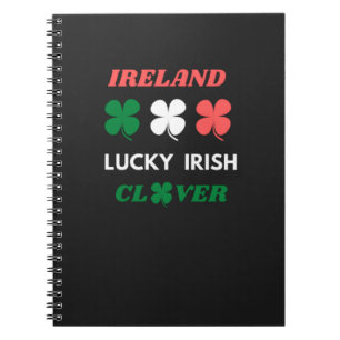 Lucky irish clover ireland st.patrick's day  notebook