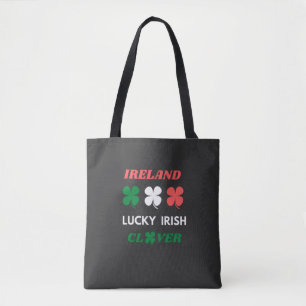 Lucky irish clover ireland st.patrick's day tote bag