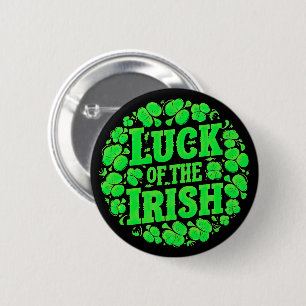 Lucky Irish Clovers 6 Cm Round Badge