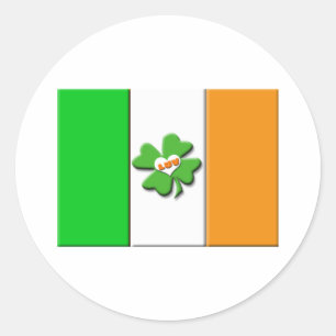 Lucky Irish Flag Classic Round Sticker
