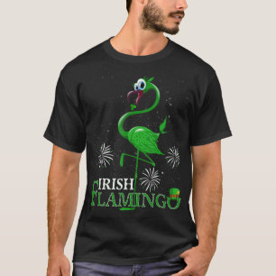 Lucky Irish Flamingo Green Saint Patrick Day 2023  T-Shirt