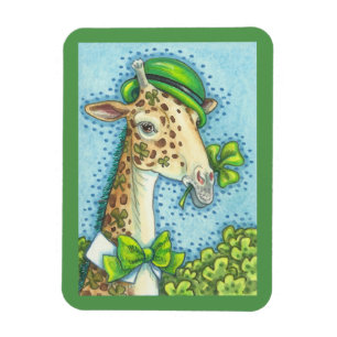 LUCKY IRISH GIRAFFE MAGNET Green *Personalise