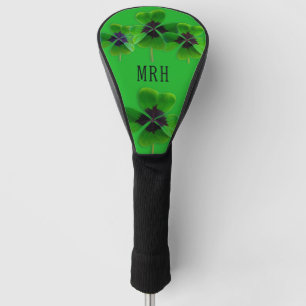 Lucky Irish Green Monogram Initials Personalised Golf Head Cover