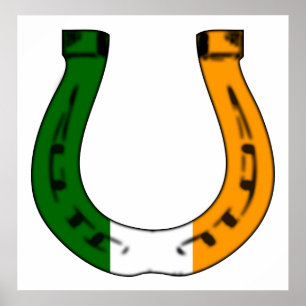 lucky irish horseshoe. poster