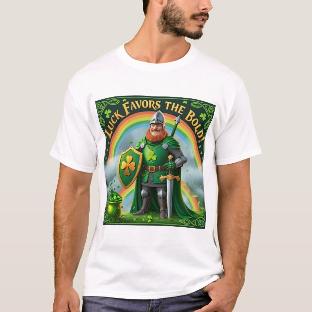 Lucky Irish Knight – St. Patrick’s Day T-Shirt (Front)