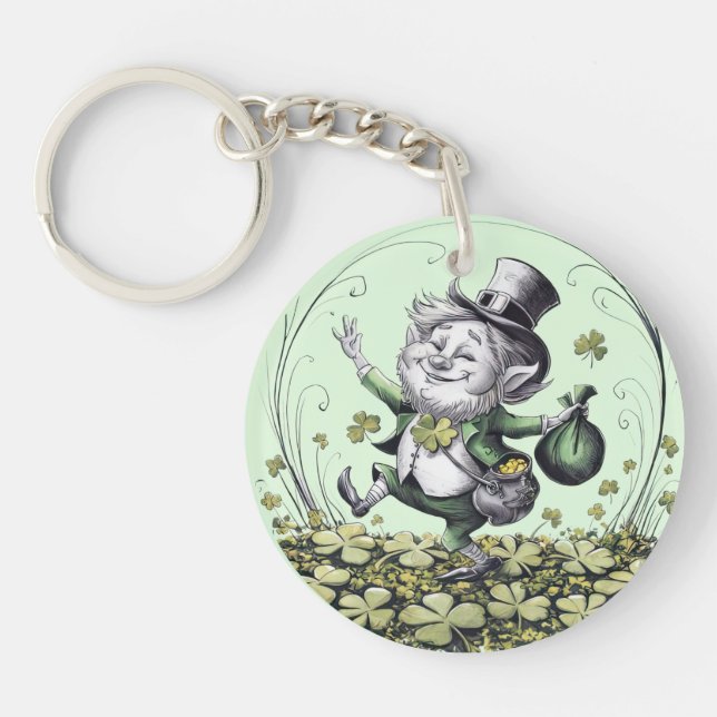 Lucky Irish Leprechaun Key Ring (Front)