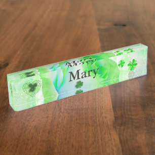 Lucky Irish Rose Nameplate