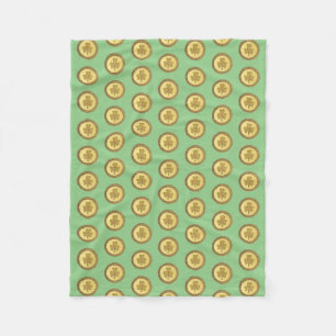 Lucky Irish Shamrock Gold Coin Fleece Blanket