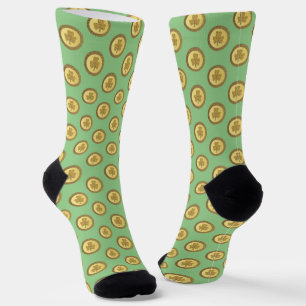 Lucky Irish Shamrock Gold Coin Patterned Socks