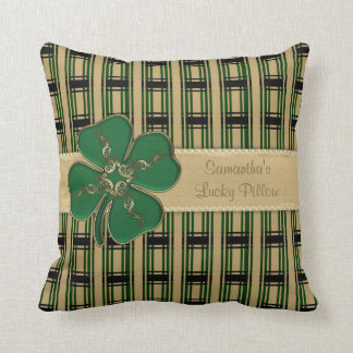 Lucky Irish Shamrock Personalised Pillow