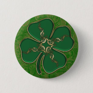 Lucky Irish Shamrock Pin Buttons