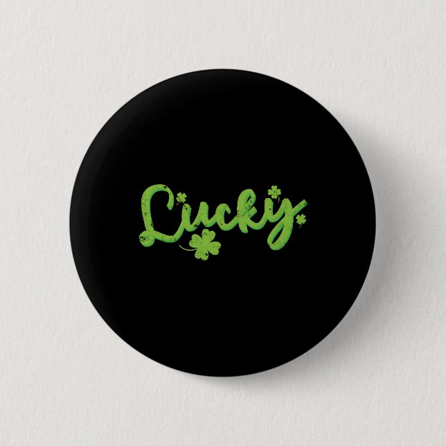 Lucky Irish St. Patricks Day 6 Cm Round Badge (Front)
