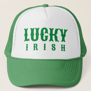 Lucky Irish St. Patric's Day Design Trucker Hat