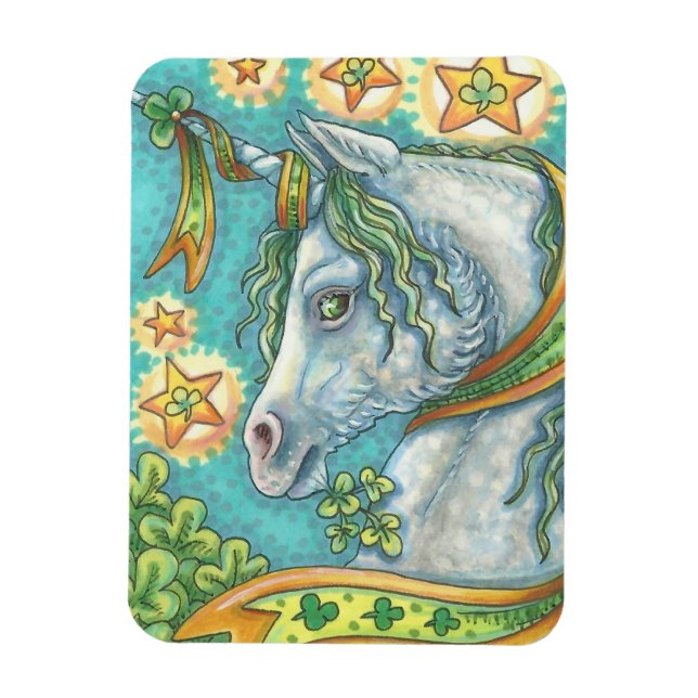 Lucky Irish Unicorn ST. PATRICK'S DAY MAGNET (Vertical)