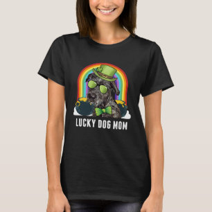 Lucky Irish Wolfhound Dog Mom St Patricks Day T-Shirt