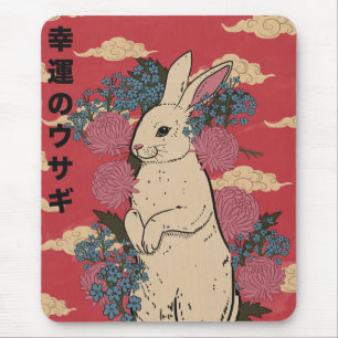 Lucky Japanese Rabbit Mouse Mat