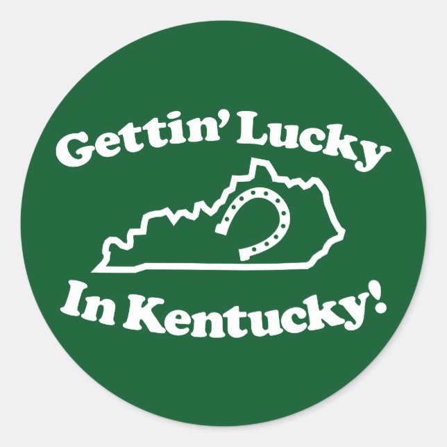 Lucky Kentucky Classic Round Sticker (Front)
