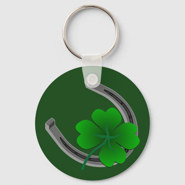 Lucky Keychain 4 Leaf Clover Key Chain Lucky Gifts (Front)