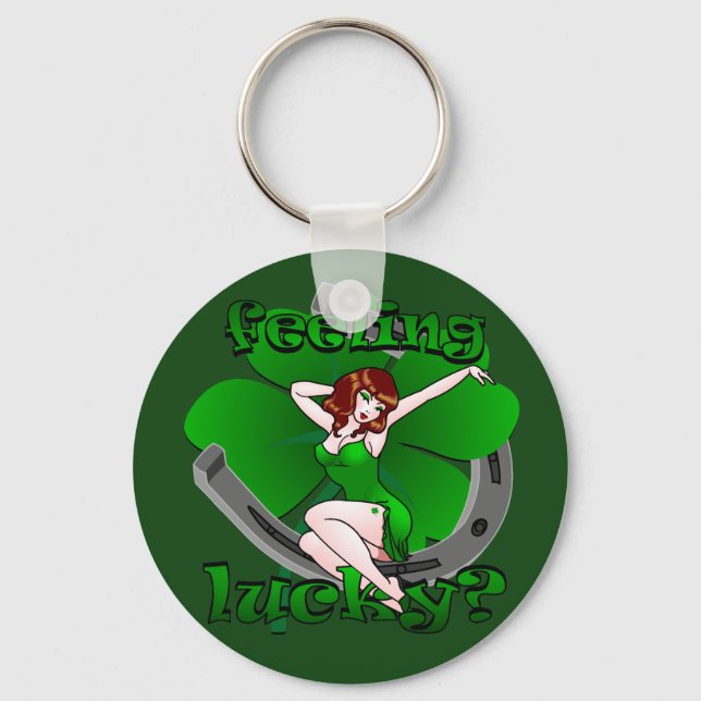 Lucky Keychain Retro Pin-up Key Chain & Gifts (Front)