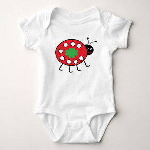 Lucky Ladybird Infant Creeper, White, 18 Months Baby Bodysuit