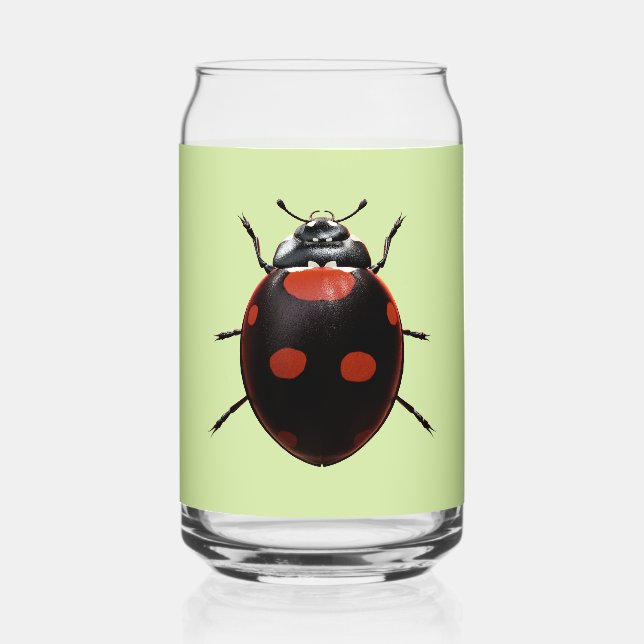 Lucky Ladybug Can Glass (Front)