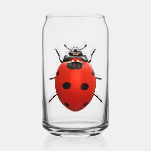 Lucky Ladybug Can Glass