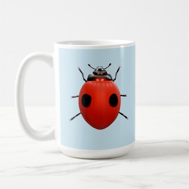 Lucky Ladybug Coffee Mug (Left)