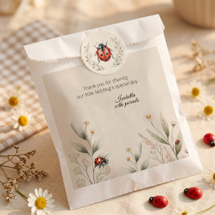 Lucky Ladybug First Birthday Botanical Favour Bags