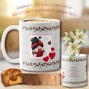 Lucky Ladybug Gnome Cottagecore Mug