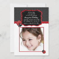 Lucky Ladybug Photo Invitation